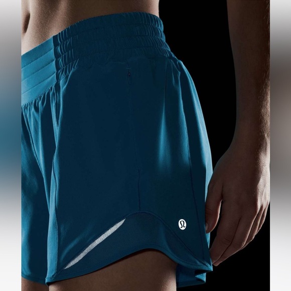 Hotty Hot High-Rise Lined Short 4"‎ Hawaiian Blue NWT - Picture 4 of 5